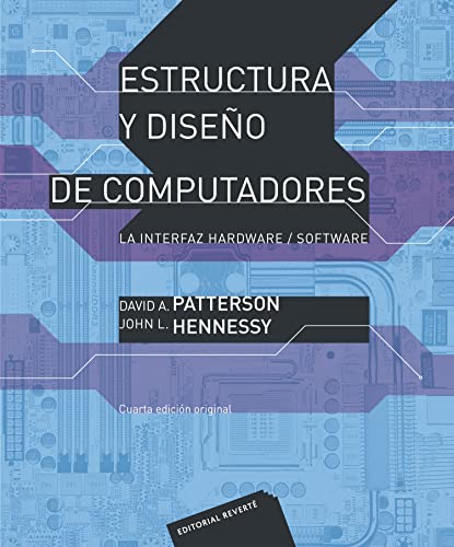 Portada del libro de texto Organización y diseño de computadores de Patterson y Hennessy